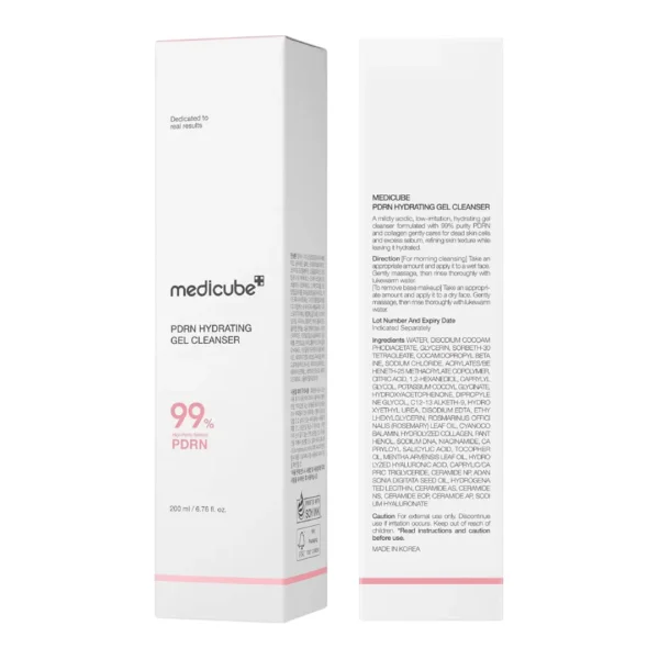 ژل شستشو Pdrn Hydrating مدی کیوب Medicube Gel Cleanser حجم200 میل