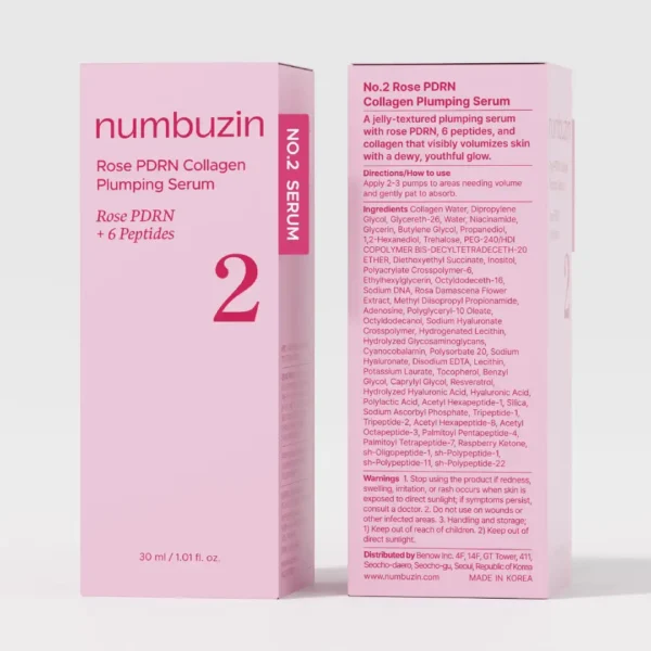 سرم رز كلاژن شماره 2 نامبوزين Numbuzin No.2 Rose Pdrn Collagen حجم 30 ميل