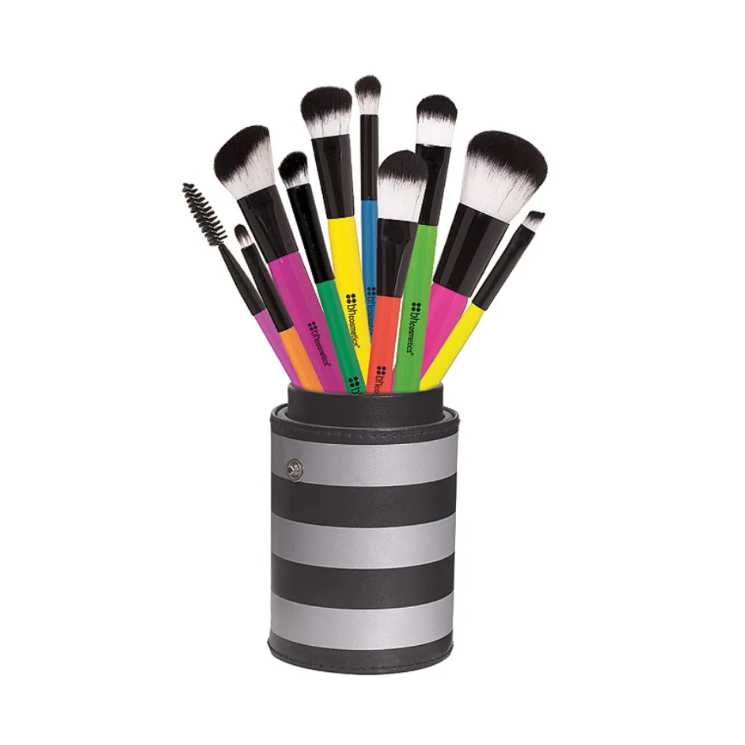 ست براش استوانه‌ای 10 تیکه بی‌اچ کازمتیکس BH COSMETICS اصل